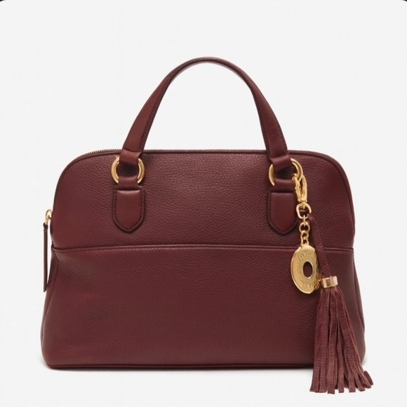 Isaac Mizrahi Handbags - Isaac Mizrahi Burgundy Leather Handbag